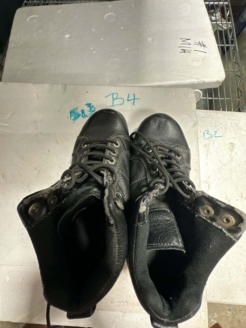 Harley-Davidson Women's Black Leather Lace-Up Ankle Boots